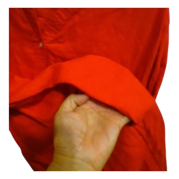 Joie 100% Linen Red- Orange Button-Up Tunic Dress - Picture 3 of 11